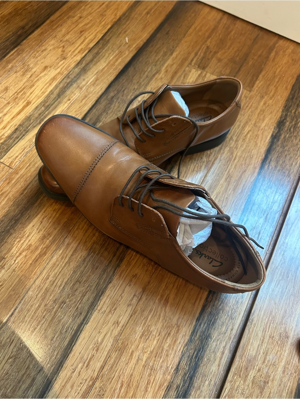 Men's Brown Leather Lace-Up Dress Shoes